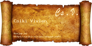 Csiki Vivien névjegykártya